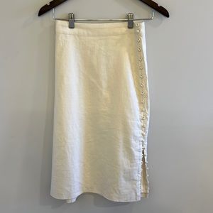 Madewell Button Slit Midi Skirt size (2)